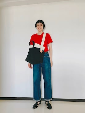 「chimala（チマラ）のアイテム（パンツ）」を使った、Kanocoさん（レディース・170cm）の夏コーディネート