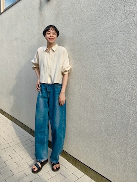 「アイテム（シャツ/ブラウス）」を使った、Kanocoさん（レディース・170cm）の夏コーディネート