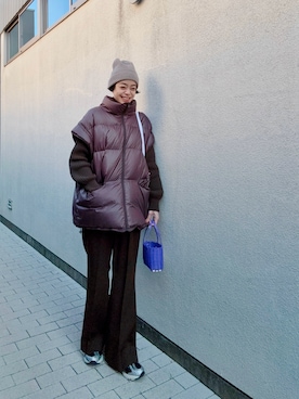 「アイテム（ソックス/靴下）」を使った、Kanocoさん（レディース・170cm）の冬コーディネート