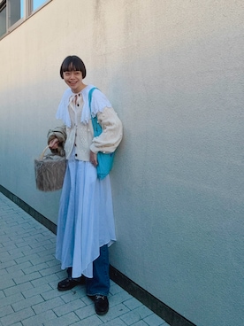 「アイテム（ワンピース）」を使った、Kanocoさん（レディース・170cm）の冬コーディネート