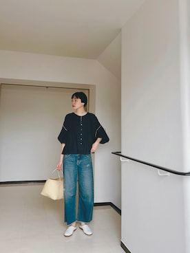 「PUAL CE CIN（ピュアルセシン）のアイテム」を使った、Kanocoさん（レディース・170cm）の夏コーディネート