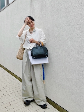 「アイテム（バッグ）」を使った、Kanocoさん（レディース・170cm）の夏コーディネート
