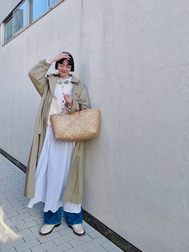 「Libra Cue（リブラ キュー）のアイテム（トップス）」を使った、Kanocoさん（レディース・170cm）の春コーディネート