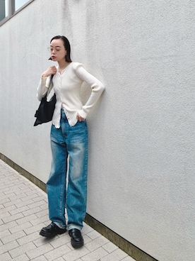 「HANNE（アン）のアイテム」を使った、Kanocoさん（レディース・170cm）の秋コーディネート