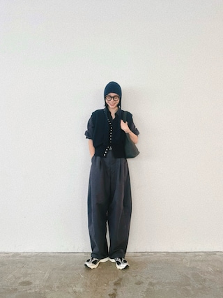 「yae(ヤエ)のSuper wide curve pants / スーパーワイドカーブパンツ(その他パンツ)」を使った、Kanocoさん(レディース・170cm)の秋コーディネート