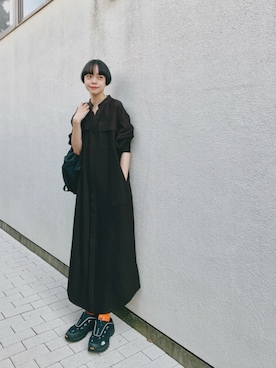 「アイテム（バックパック/リュック）」を使った、Kanocoさん（レディース・170cm）の秋コーディネート