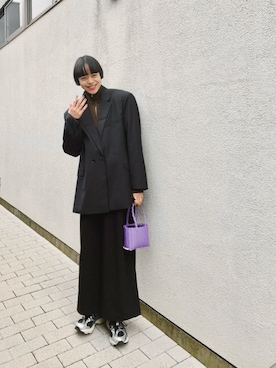 「アイテム（テーラードジャケット）」を使った、Kanocoさん（レディース・170cm）の冬コーディネート