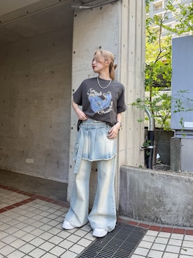 「DOUBLE NAME（ダブルネーム）のアイテム」を使った、Tamaさん（レディース・156cm）の夏コーディネート
