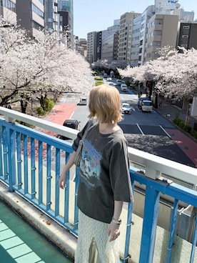 「DOUBLE NAME（ダブルネーム）のアイテム」を使った、Tamaさん（レディース・156cm）の春コーディネート