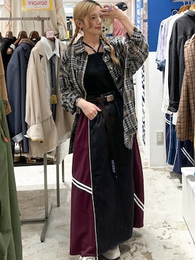 「DOUBLE NAME（ダブルネーム）のアイテム（トップス）」を使った、Tamaさん（レディース・156cm）の春コーディネート