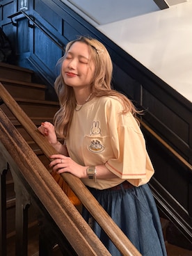 「DOUBLE NAME（ダブルネーム）のアイテム」を使った、Tamaさん（レディース・156cm）の夏コーディネート