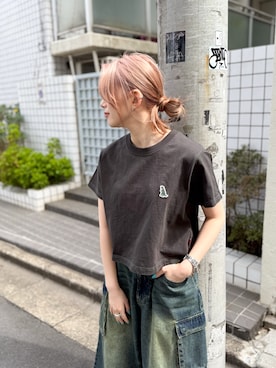 「DOUBLE NAME（ダブルネーム）のアイテム」を使った、Tamaさん（レディース・156cm）の春コーディネート
