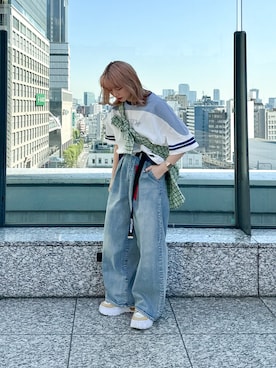 「DOUBLE NAME（ダブルネーム）のアイテム」を使った、Tamaさん（骨格ストレート・レディース・156cm）の春コーディネート