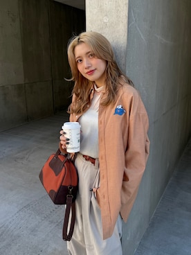 「DOUBLE NAME（ダブルネーム）のアイテム」を使った、Tamaさん（レディース・156cm）の春コーディネート