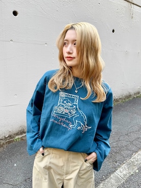 「DOUBLE NAME（ダブルネーム）のアイテム」を使った、Tamaさん（レディース・156cm）の春コーディネート