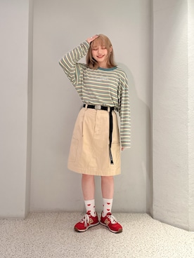 「DOUBLE NAME（ダブルネーム）のアイテム」を使った、Tamaさん（骨格ストレート・レディース・156cm）の春コーディネート