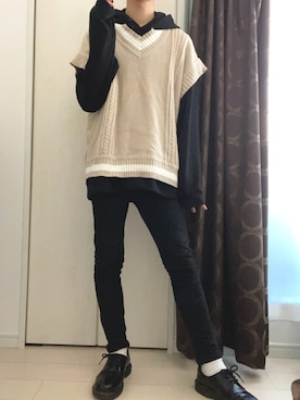「秋のコーデ」｜「UNIQLO（ユニクロ）のアイテム（パーカー）」を使った、Rimuさん（メンズ・173cm）の秋コーディネート