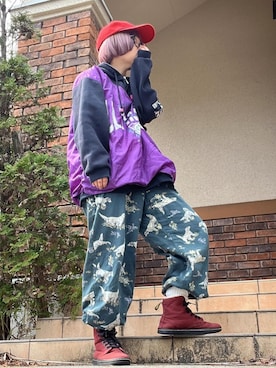 「GU（ジーユー）のアイテム（キャップ）」を使った、りよさん（レディース・150cm）の春コーディネート