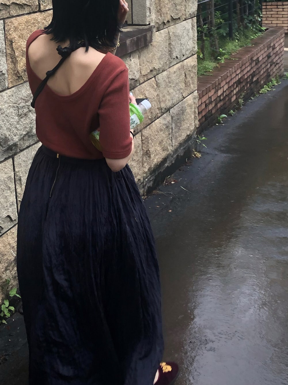 「LILY BROWNのアイテム（スカート、パープル系）」を使った、サボテンさん（レディース・156cm）の夏コーディネートの1枚目の写真