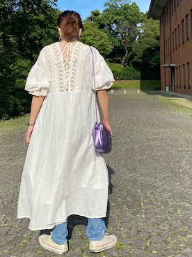 「Eddie Bauer（エディーバウアー）のアイテム（パンツ）」を使った、KOTOmiさん（レディース・158cm）の夏コーディネート