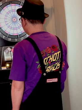 「schott（ショット）のアイテム（オールインワン・サロペット）」を使った、shima._.unionさん（メンズ・175cm）の夏コーディネート