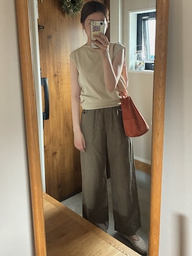 「UNIQLO（ユニクロ）のアイテム（その他トップス）」を使った、rimakoさん（レディース・159cm）の春コーディネート