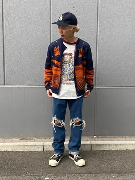 「soe（ソーイ）のアイテム」を使った、佐藤友則さん（メンズ・165cm）の春コーディネート