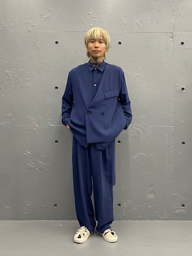 「CULLNI（クルニ）のアイテム（パンツ）」を使った、佐藤友則さん（メンズ・165cm）の秋コーディネート