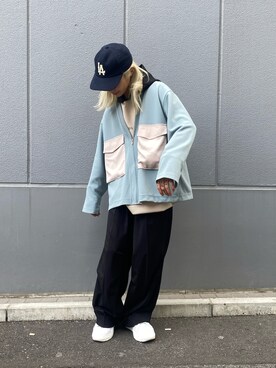 「DANKE SCHON（ダンケシェーン）のアイテム（スラックス）」を使った、佐藤友則さん（メンズ・165cm）の春コーディネート