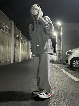 「HARE（ハレ）のアイテム（スウェットパンツ）」を使った、'_En_さん（メンズ・166cm）の秋コーディネート