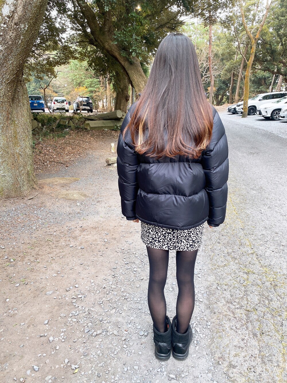 「スカートスタイル」｜「THE NORTH FACEのTHE NORTH FACE / Nuptse Jacket（ダウンジャケット/コート、ブラック系）」を使った、as2k328さん（レディース・173cm）の冬コーディネートの1枚目の写真
