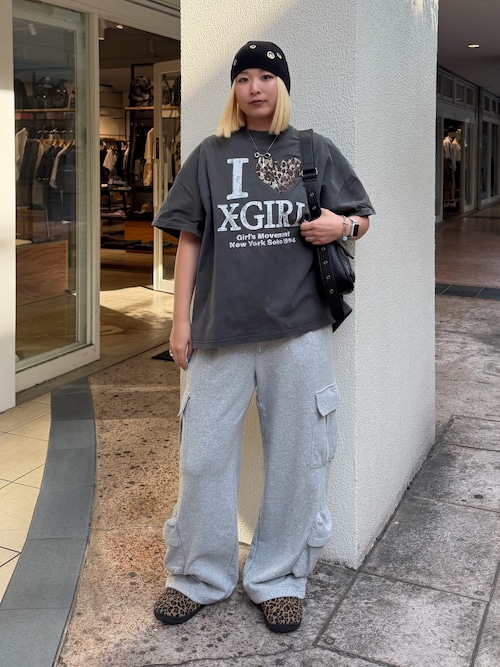 FADED I LOVE X-GIRL S/S BIG TEE DRESS（ワンピース）｜X-girl