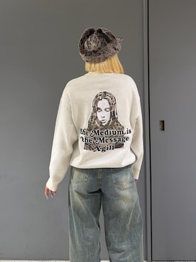 「X-girl（エックスガール）のアイテム（キャップ）」を使った、西野望さん（レディース・162cm）の秋コーディネート