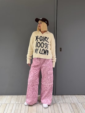 「X-girl（エックスガール）のアイテム（キャップ）」を使った、西野望さん（レディース・162cm）の秋コーディネート