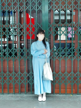 「SENSE OF PLACE by URBAN RESEARCH（センスオブプレイスバイアーバンリサーチ）のアイテム（シャツワンピース）」を使った、MeBoさん（レディース・157cm）の春コーディネート