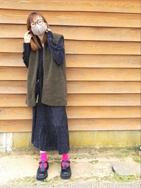 「キレイめコーデ」｜「アイテム（ソックス/靴下）」を使った、あんさん（レディース・160cm）の秋コーディネート