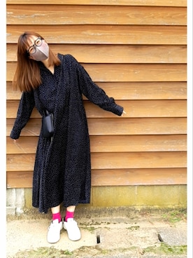 「キレイめコーデ」｜「アイテム（ソックス/靴下）」を使った、あんさん（レディース・160cm）の秋コーディネート