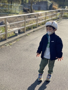 「kids」｜「アイテム（ブルゾン）」を使った、Ren10Hinaさん（キッズ・90cm）の冬コーディネート