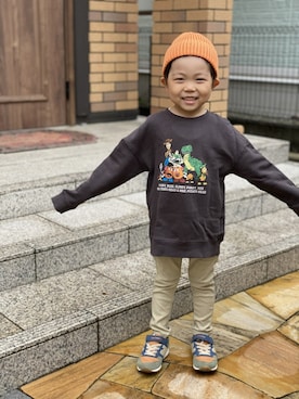 「ZOZOKIDSDAY」｜「アイテム（ニットキャップ/ビーニー）」を使った、Ren10Hinaさん（キッズ・100cm）の春コーディネート