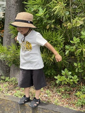 「ザノースフェイス」｜Ren10Hinaさん（キッズ・90cm）の夏コーディネート