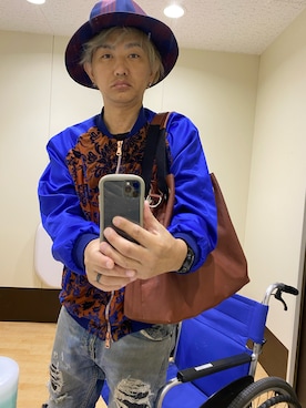 「OAMC（オーエーエムシー）のアイテム（帽子）」を使った、平野誠さん（メンズ・174cm）の春コーディネート