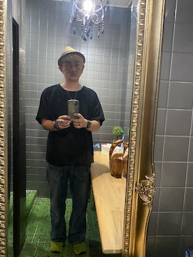 「BARTACK（バータック）のアイテム」を使った、平野誠さん（メンズ・174cm）の夏コーディネート