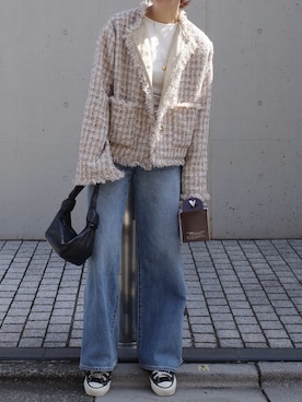 「AKTE（アクテ）のアイテム」を使った、Seikoさん（レディース・163cm）の春コーディネート