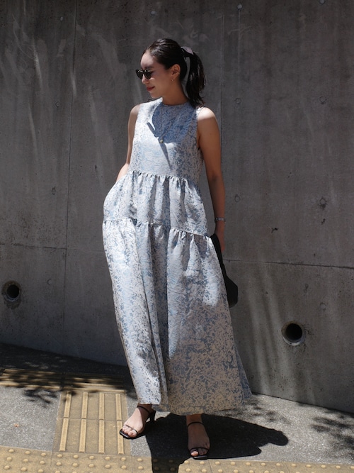 AKTE（アクテ）の「ノースリーブティアードワンピース（ワンピース  