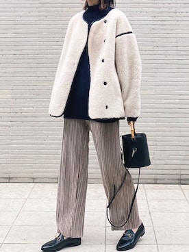 「AKTE（アクテ）のアイテム（ニット/セーター）」を使った、Seikoさん（レディース・163cm）の秋コーディネート