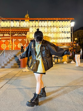 「archives（アルシーヴ）のアイテム（ジャケット/アウター）」を使った、高橋由衣(ゆいどん）さん（レディース・148cm）の秋コーディネート