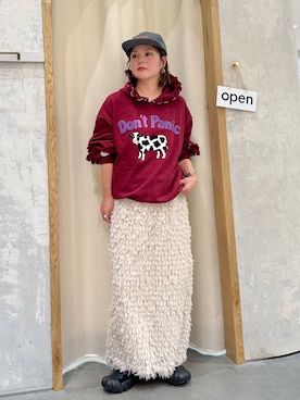 「アイテム（キャップ）」を使った、きな☆ki_naさん（レディース・153cm）の冬コーディネート