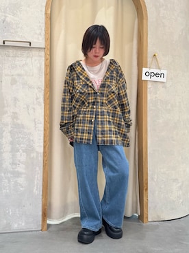 「CIAOPANIC TYPY（チャオパニックティピー）のアイテム（Tシャツ/カットソー）」を使った、きな☆ki_naさん（レディース・153cm）の秋コーディネート