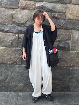 「アイテム（オールインワン・サロペット）」を使った、きな☆ki_naさん（レディース・153cm）の夏コーディネート