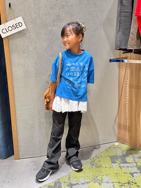 「アイテム（バックパック/リュック）」を使った、きな☆ki_naさん（キッズ・123cm）の秋コーディネート
